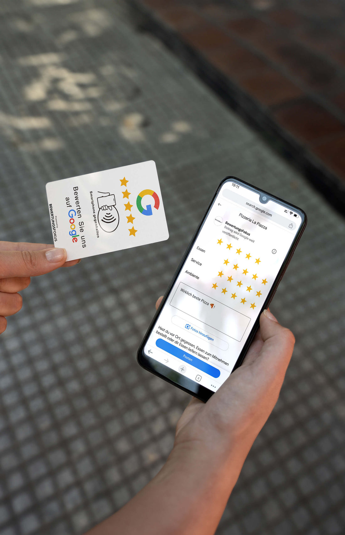 NFC Google Bewertungskarte | NFC Karte - Google Bewertung | BewertungsFokus